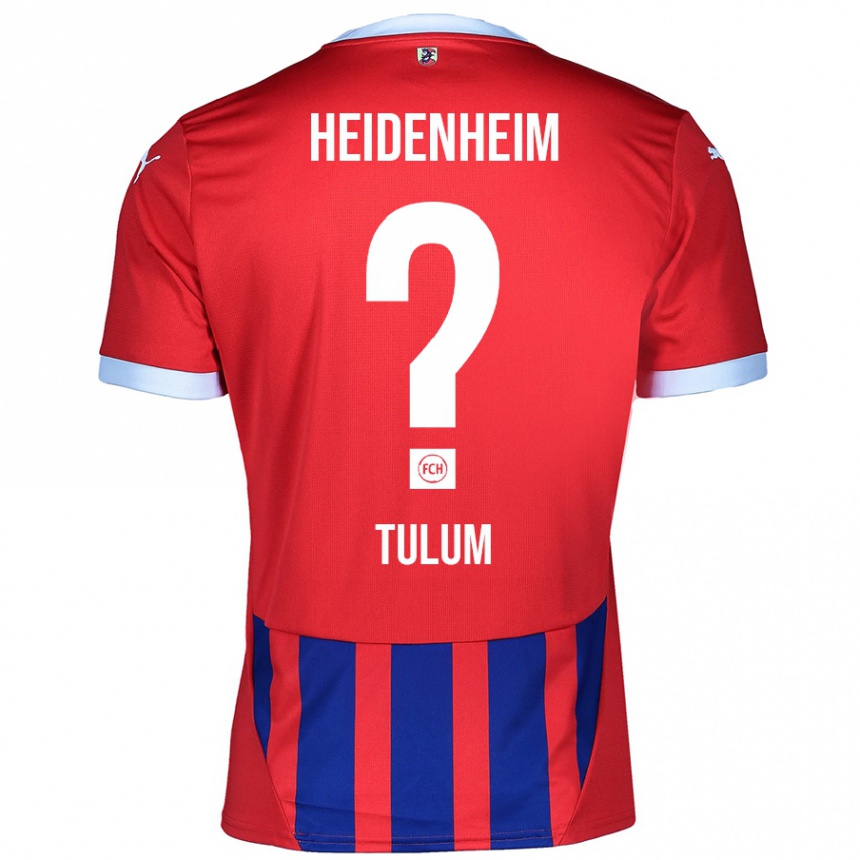 キッズフットボールMelih Tulum#0赤 青ホームシャツ2024/25ジャージーユニフォーム