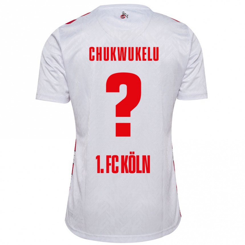 キッズフットボールChinedu Chukwukelu#0白 赤ホームシャツ2024/25ジャージーユニフォーム