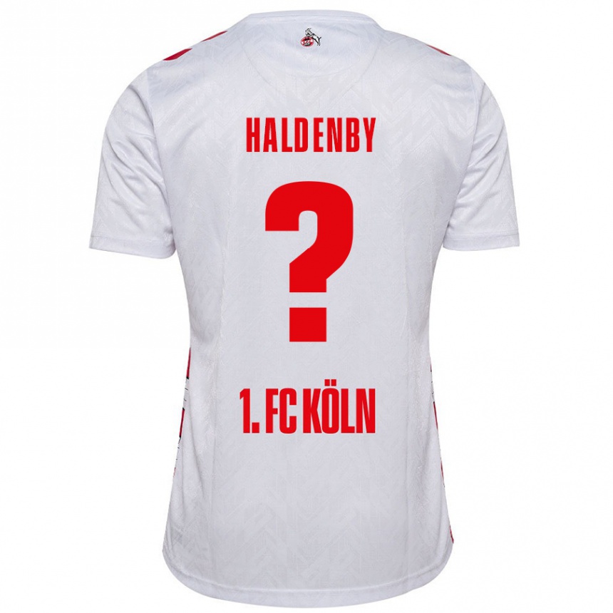 キッズフットボールBen Haldenby#0白 赤ホームシャツ2024/25ジャージーユニフォーム