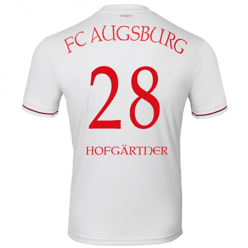 キッズフットボールHendrik Hofgärtner#28白ホームシャツ2024/25ジャージーユニフォーム