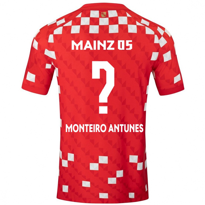 キッズフットボールRafael Monteiro Antunes#0白 赤ホームシャツ2024/25ジャージーユニフォーム