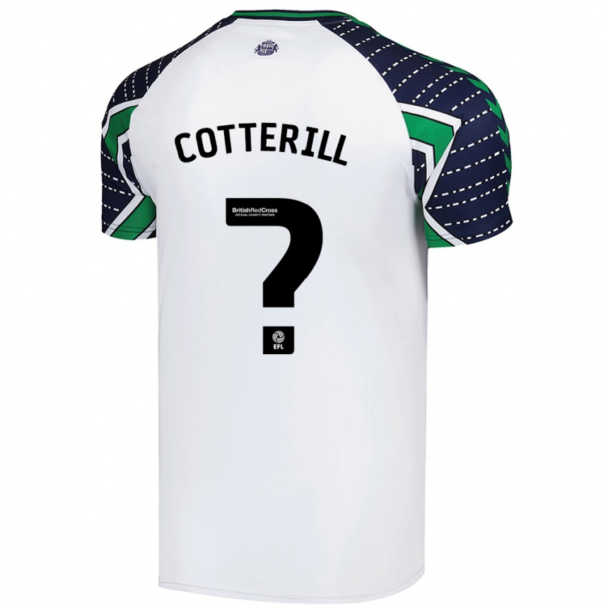 キッズフットボールJamie Cotterill#0白アウェイシャツ2024/25ジャージーユニフォーム