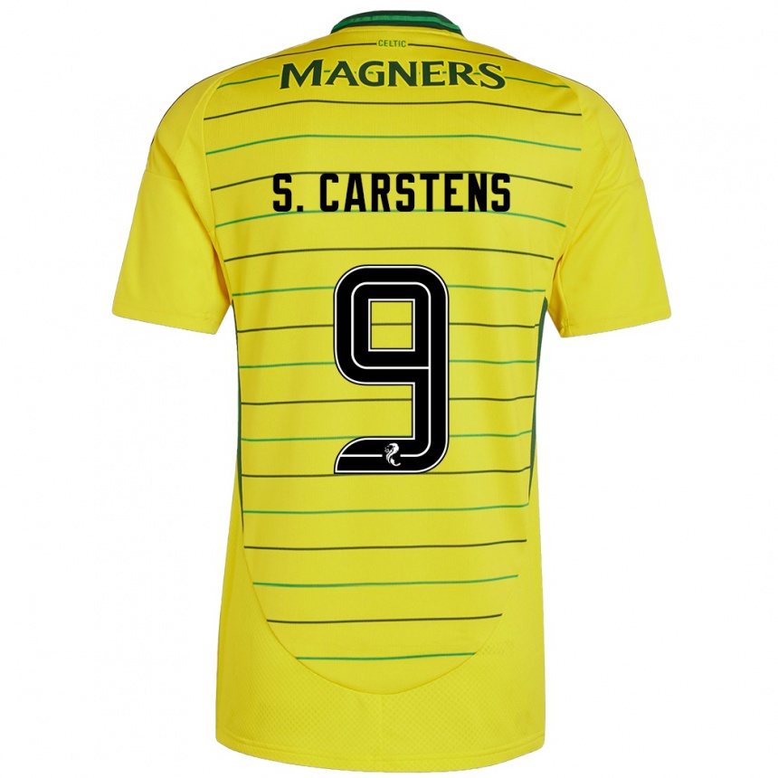 キッズフットボールSigne Carstens#9黄アウェイシャツ2024/25ジャージーユニフォーム