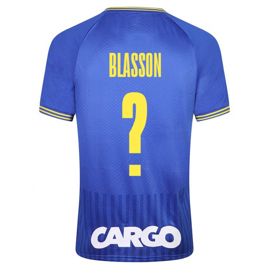 キッズフットボールAriel Blasson#0白アウェイシャツ2024/25ジャージーユニフォーム