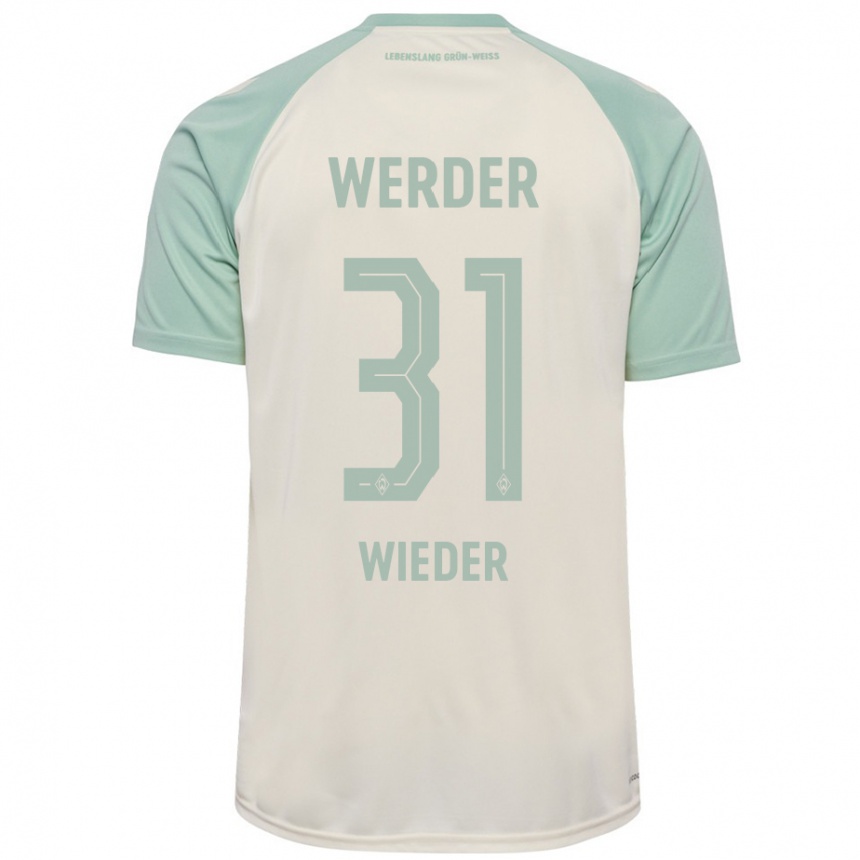 キッズフットボールVerena Wieder#31オフホワイト ライトグリーンアウェイシャツ2024/25ジャージーユニフォーム