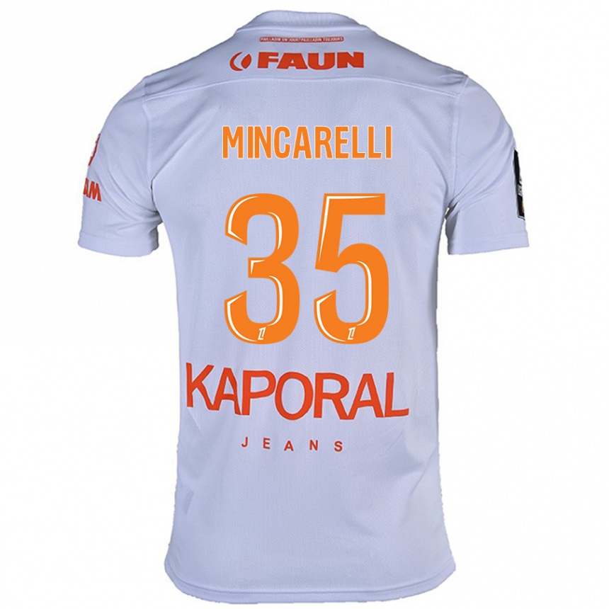 キッズフットボールLucas Mincarelli#35白アウェイシャツ2024/25ジャージーユニフォーム