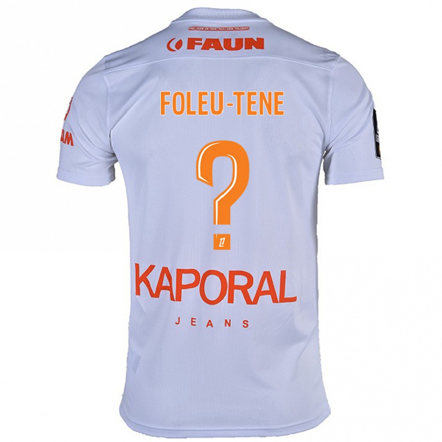 キッズフットボールKévin Foleu-Tene#0白アウェイシャツ2024/25ジャージーユニフォーム