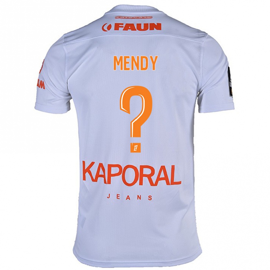 キッズフットボールKélyan Mendy#0白アウェイシャツ2024/25ジャージーユニフォーム