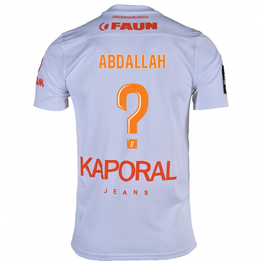 キッズフットボールIkrame Abdallah#0白アウェイシャツ2024/25ジャージーユニフォーム