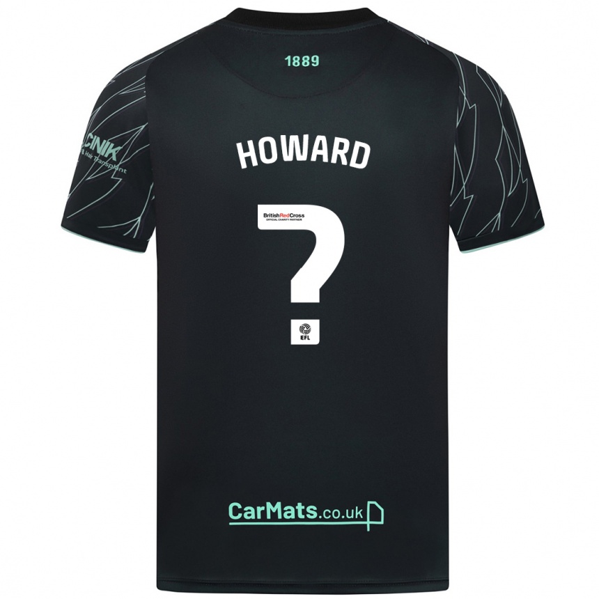 キッズフットボールTheo Howard#0黒緑アウェイシャツ2024/25ジャージーユニフォーム