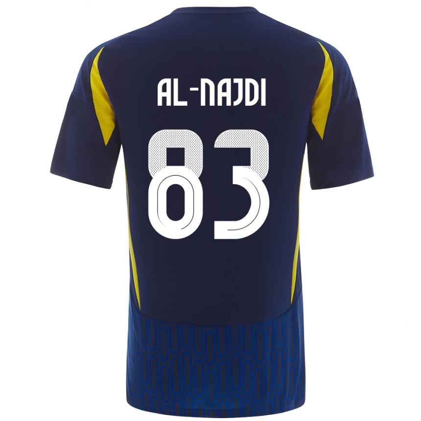 キッズフットボールSalem Al-Najdi#83青 黄アウェイシャツ2024/25ジャージーユニフォーム