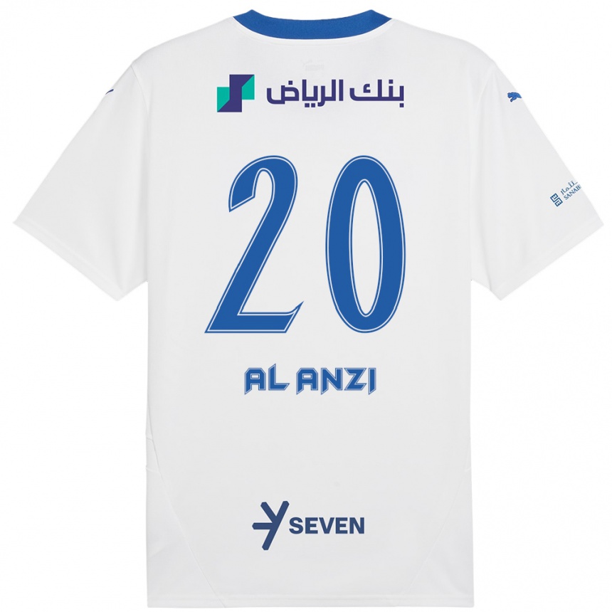 キッズフットボールAreej Al-Anzi#20ホワイト ブルーアウェイシャツ2024/25ジャージーユニフォーム