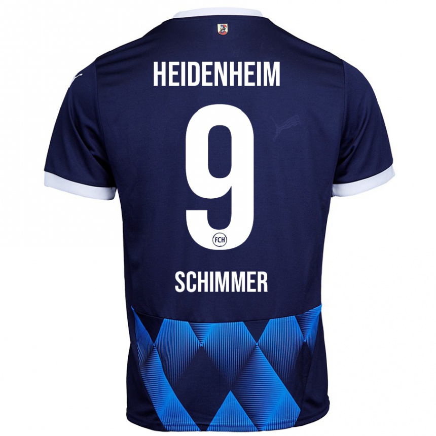 キッズフットボールStefan Schimmer#9ダークネイビーブルーアウェイシャツ2024/25ジャージーユニフォーム