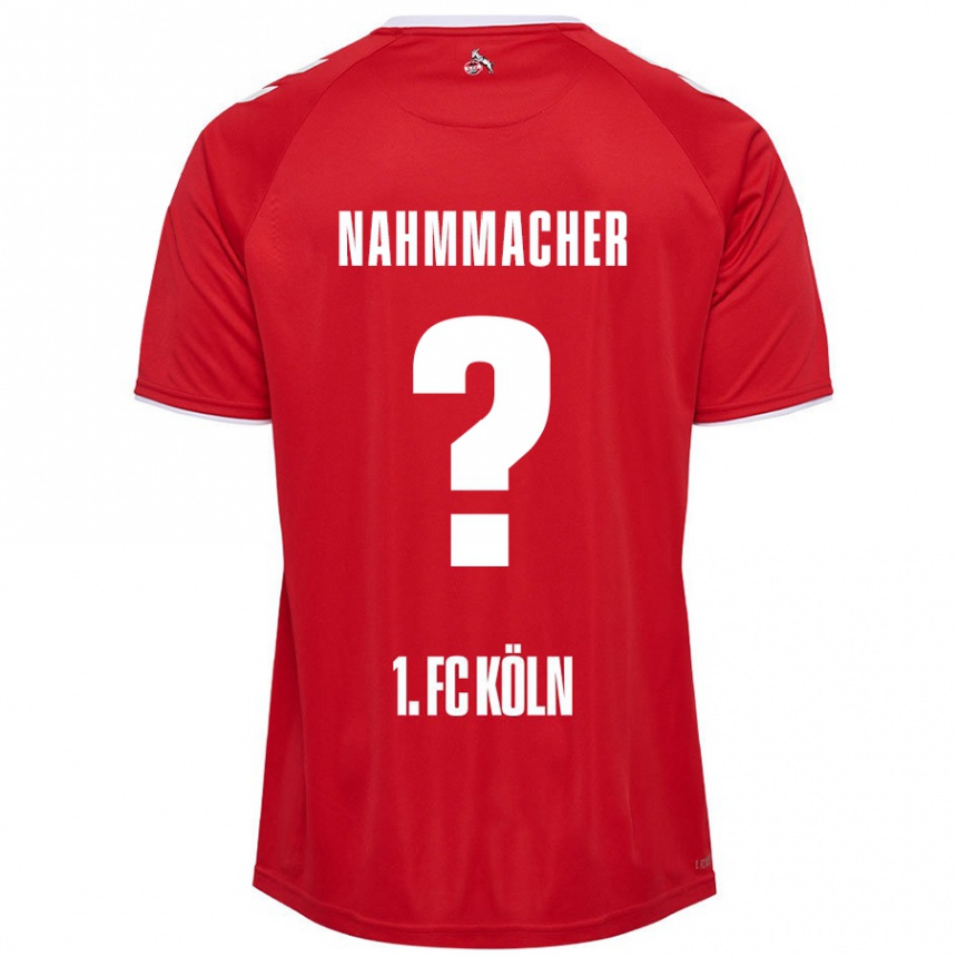 キッズフットボールEmil Nahmmacher#0赤 白アウェイシャツ2024/25ジャージーユニフォーム