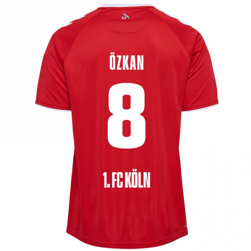 キッズフットボールMikail Özkan#8赤 白アウェイシャツ2024/25ジャージーユニフォーム