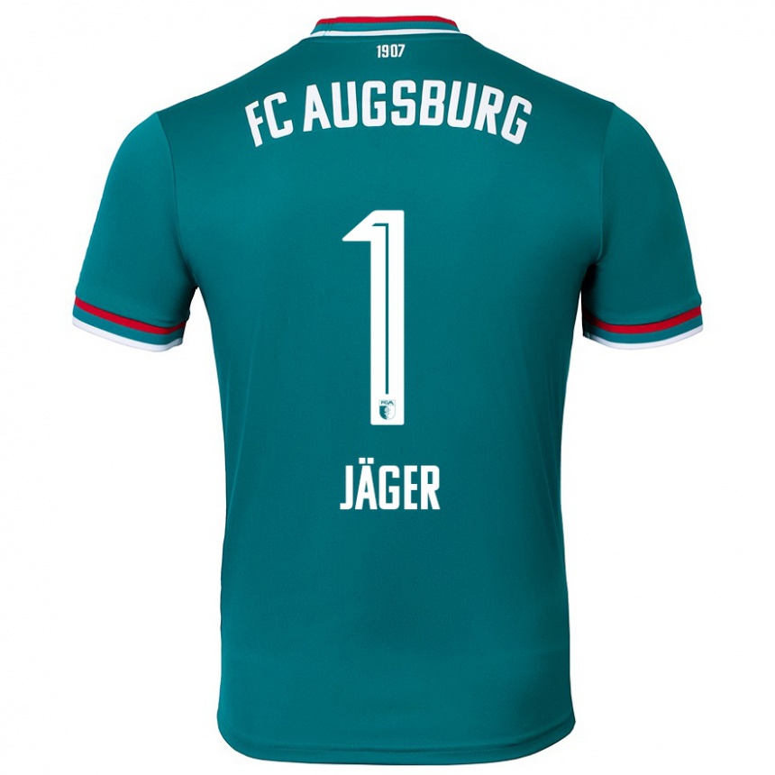 キッズフットボールTobias Jäger#1ダークグリーンアウェイシャツ2024/25ジャージーユニフォーム