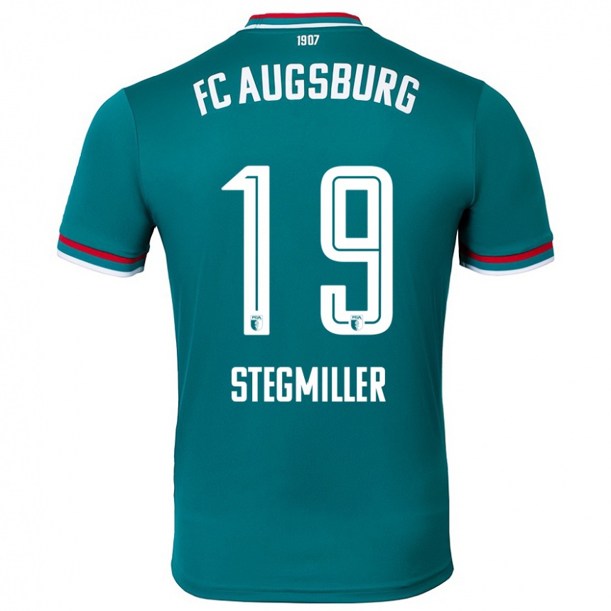 キッズフットボールLouis Stegmiller#19ダークグリーンアウェイシャツ2024/25ジャージーユニフォーム