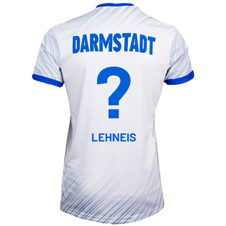 キッズフットボールDaniel Lehneis#0ホワイト ブルーアウェイシャツ2024/25ジャージーユニフォーム