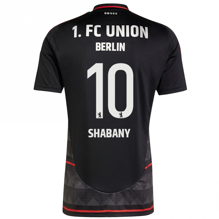 キッズフットボールAlec Shabany#10黒アウェイシャツ2024/25ジャージーユニフォーム