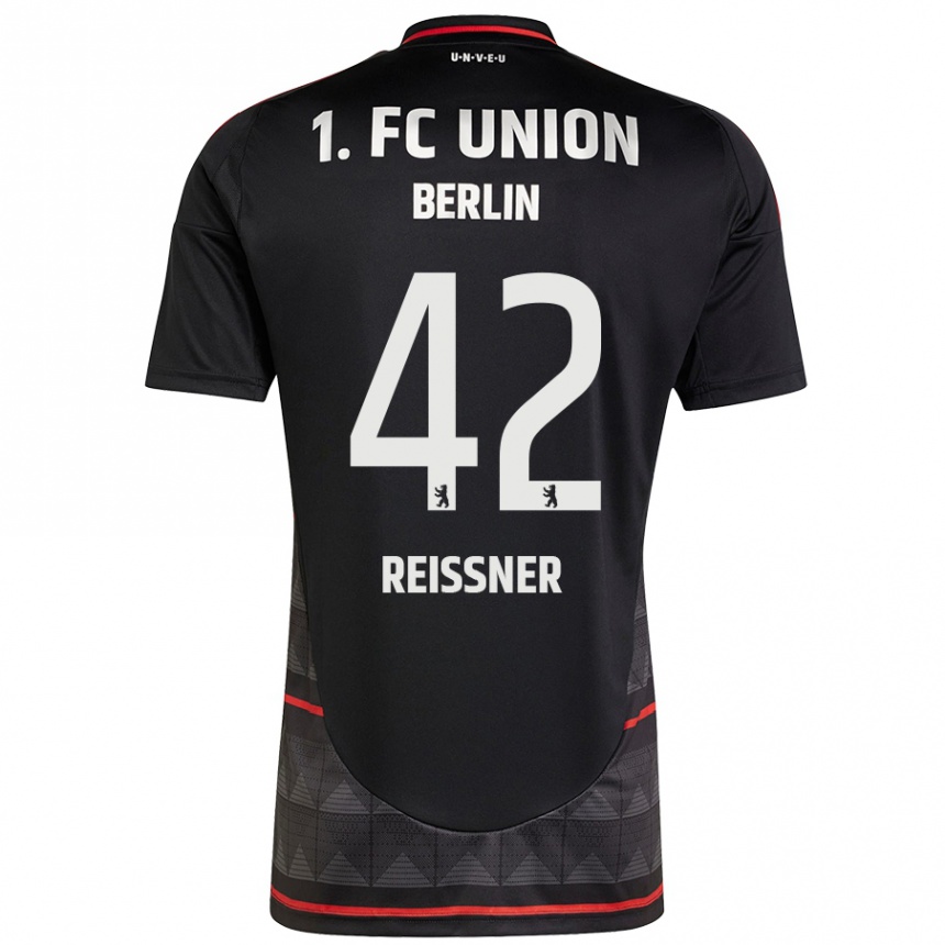 キッズフットボールNaika Reissner#42黒アウェイシャツ2024/25ジャージーユニフォーム