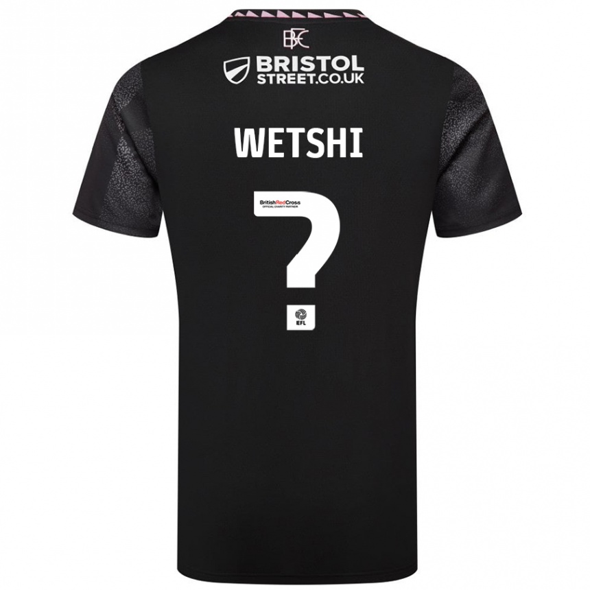 キッズフットボールBenji Wetshi#0黒アウェイシャツ2024/25ジャージーユニフォーム