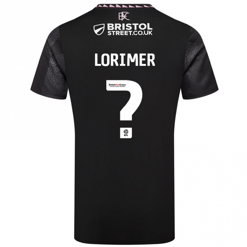 キッズフットボールArchie Lorimer#0黒アウェイシャツ2024/25ジャージーユニフォーム