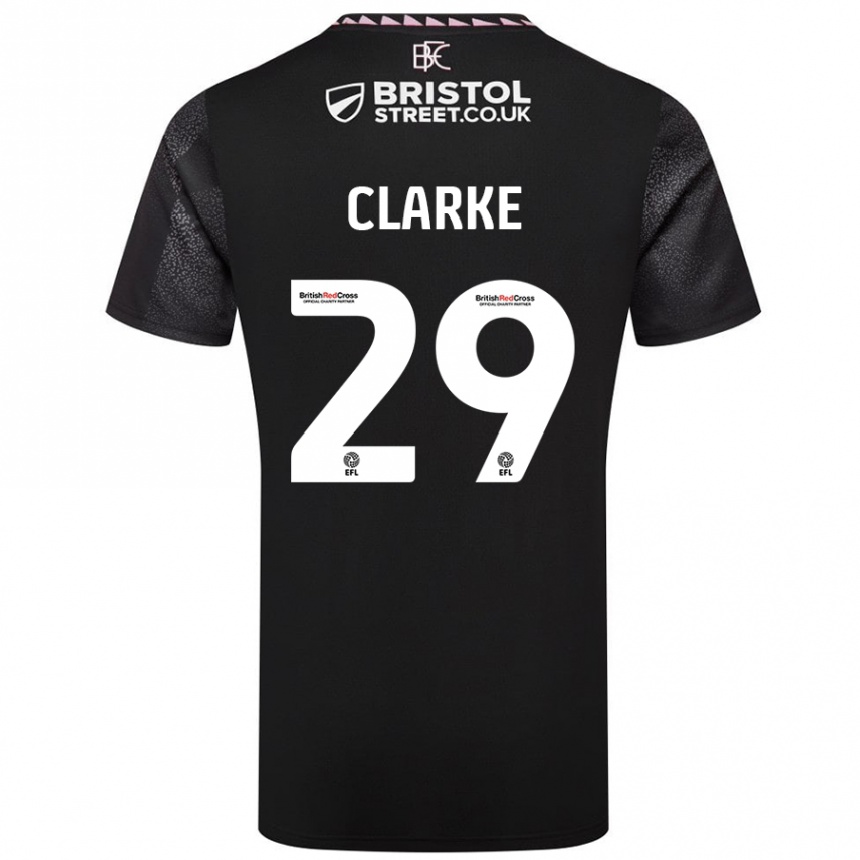 キッズフットボールAbby Clarke#29黒アウェイシャツ2024/25ジャージーユニフォーム