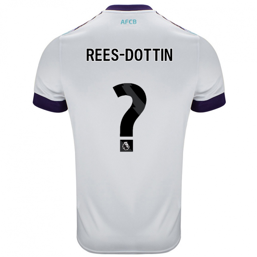 キッズフットボールRemy Rees-Dottin#0白 緑 紫アウェイシャツ2024/25ジャージーユニフォーム