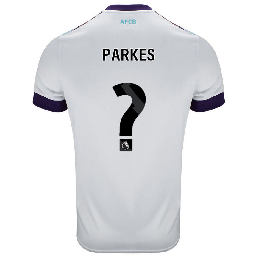 キッズフットボールSonny Parkes#0白 緑 紫アウェイシャツ2024/25ジャージーユニフォーム