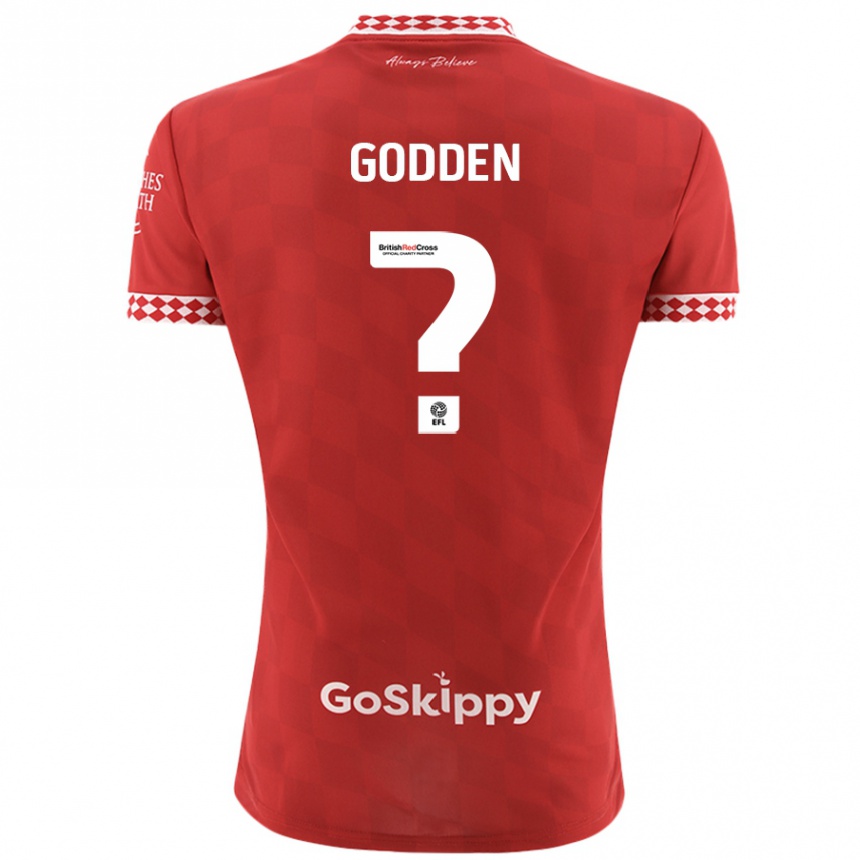 メンズフットボールFreddie Godden#0赤ホームシャツ2024/25ジャージーユニフォーム