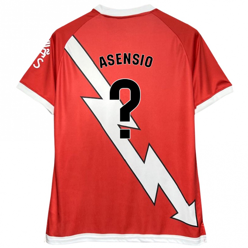 メンズフットボールSanti Asensio#0白 赤ホームシャツ2024/25ジャージーユニフォーム