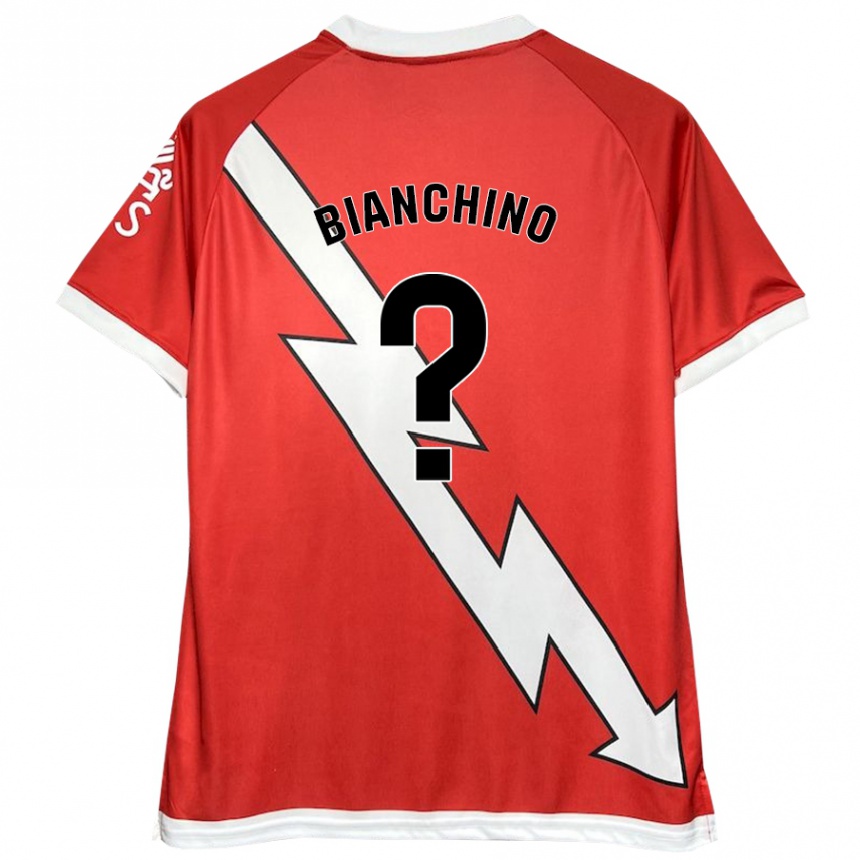 メンズフットボールNicolò Bianchino#0白 赤ホームシャツ2024/25ジャージーユニフォーム