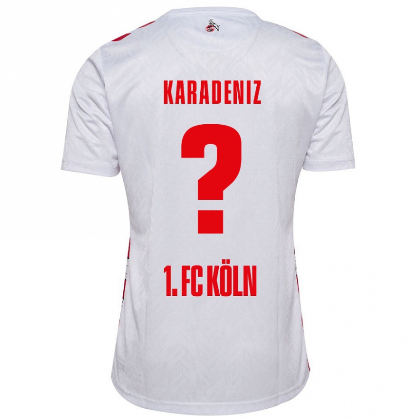 メンズフットボールThierry Karadeniz#0白 赤ホームシャツ2024/25ジャージーユニフォーム