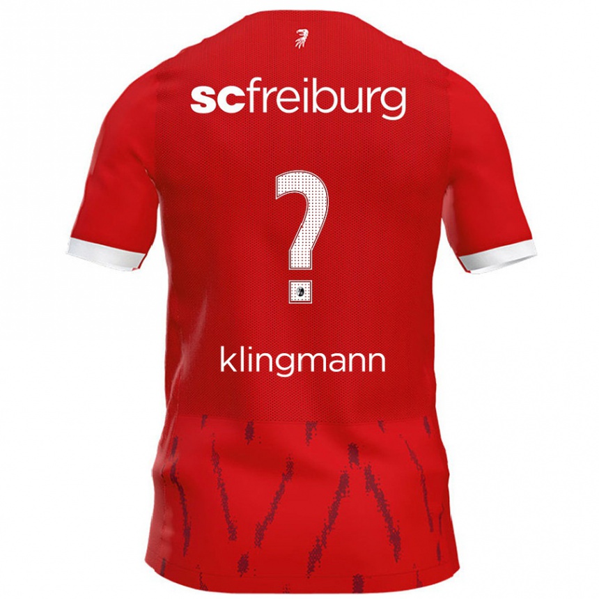 メンズフットボールSebastian Klingmann#0赤ホームシャツ2024/25ジャージーユニフォーム