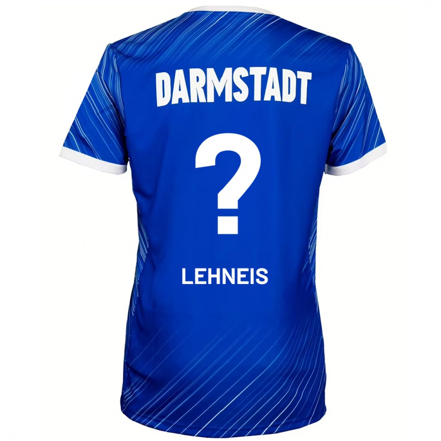 メンズフットボールDaniel Lehneis#0ブルーホワイトホームシャツ2024/25ジャージーユニフォーム