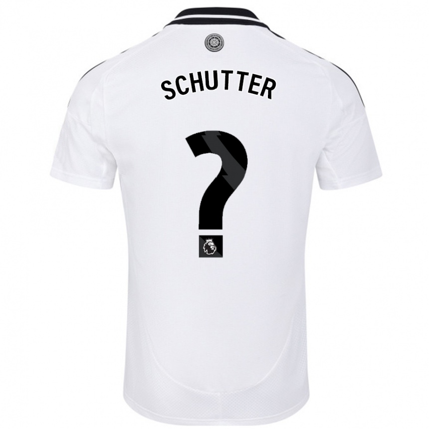 メンズフットボールQuinn Schutter#0白ホームシャツ2024/25ジャージーユニフォーム