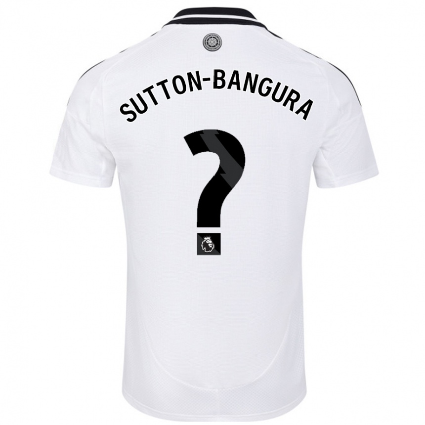 メンズフットボールWilliam Sutton-Bangura#0白ホームシャツ2024/25ジャージーユニフォーム