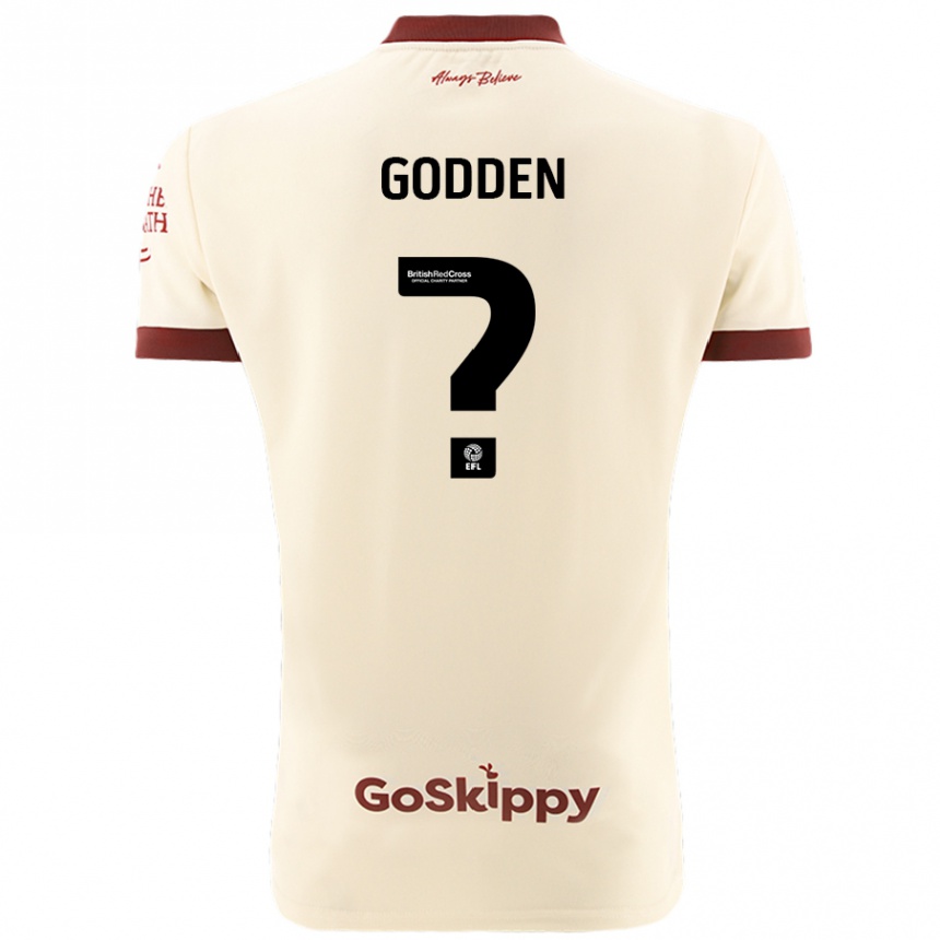 メンズフットボールFreddie Godden#0クリームホワイトアウェイシャツ2024/25ジャージーユニフォーム