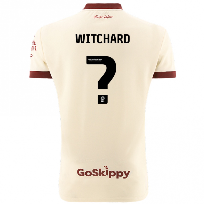 メンズフットボールJack Witchard#0クリームホワイトアウェイシャツ2024/25ジャージーユニフォーム