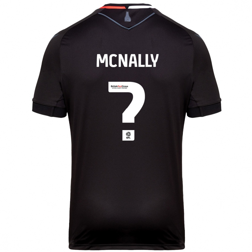 メンズフットボールTommy Mcnally#0黒アウェイシャツ2024/25ジャージーユニフォーム