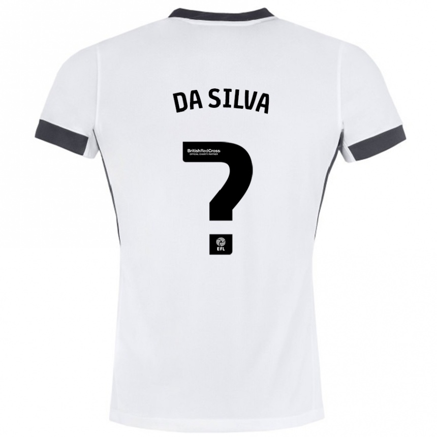 メンズフットボールAlezandro Da Silva#0白 黒アウェイシャツ2024/25ジャージーユニフォーム