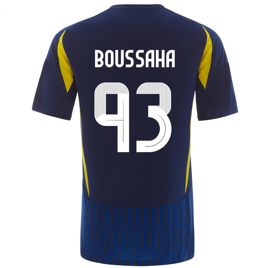 メンズフットボールLina Boussaha#93青 黄アウェイシャツ2024/25ジャージーユニフォーム