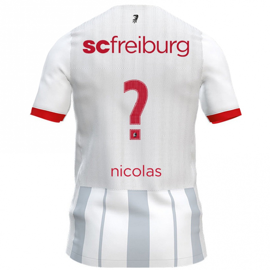 メンズフットボールNicolas Schnerring#0白 グレーアウェイシャツ2024/25ジャージーユニフォーム