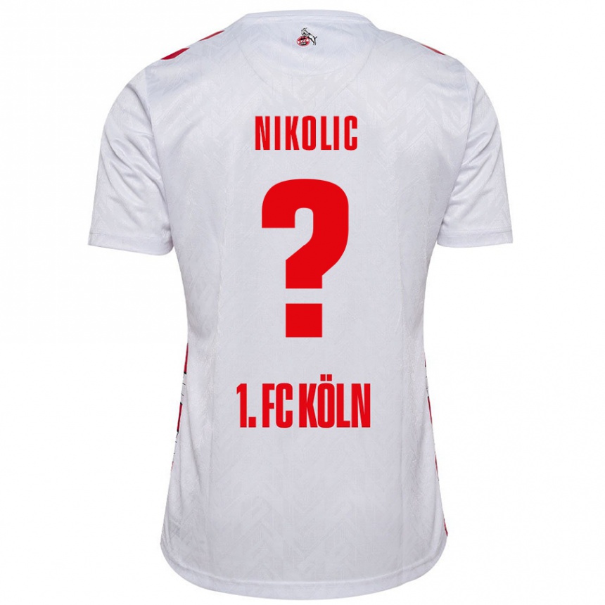 レディースフットボールMilan Nikolic#0白 赤ホームシャツ2024/25ジャージーユニフォーム