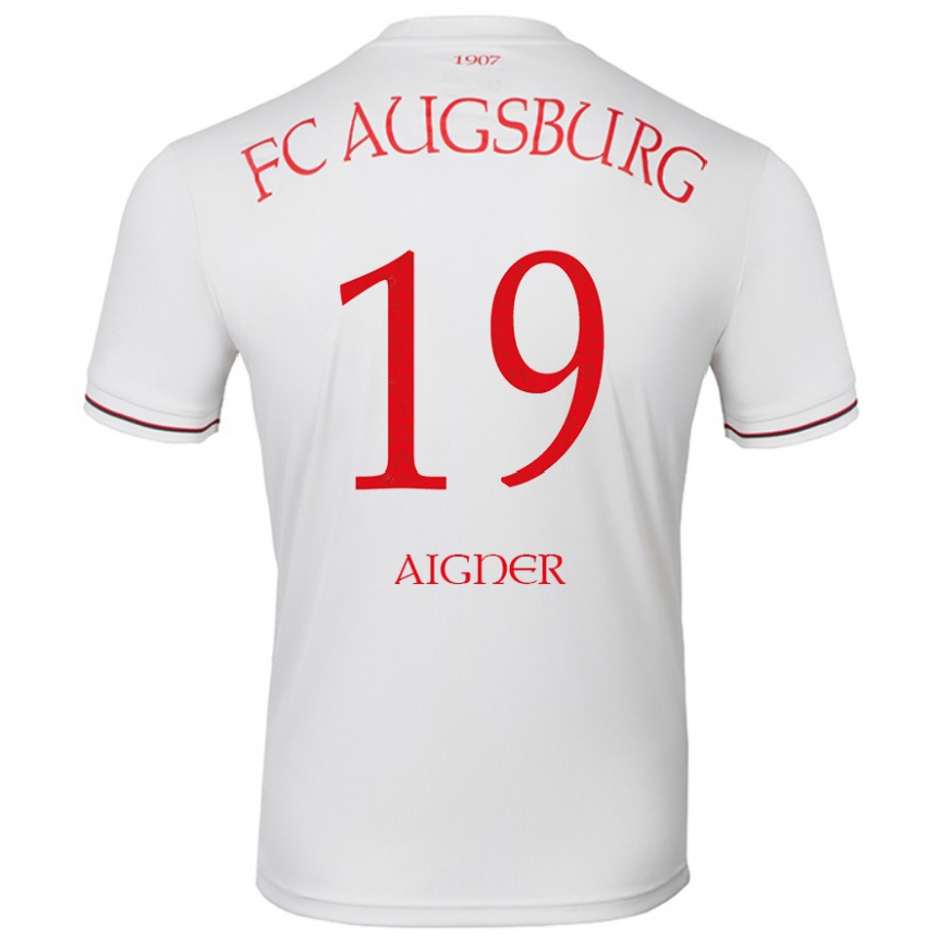 レディースフットボールLukas Aigner#19白ホームシャツ2024/25ジャージーユニフォーム