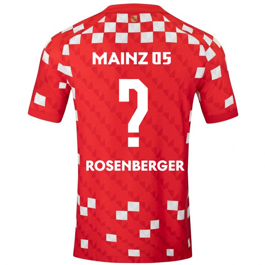 レディースフットボールChris Rosenberger#0白 赤ホームシャツ2024/25ジャージーユニフォーム