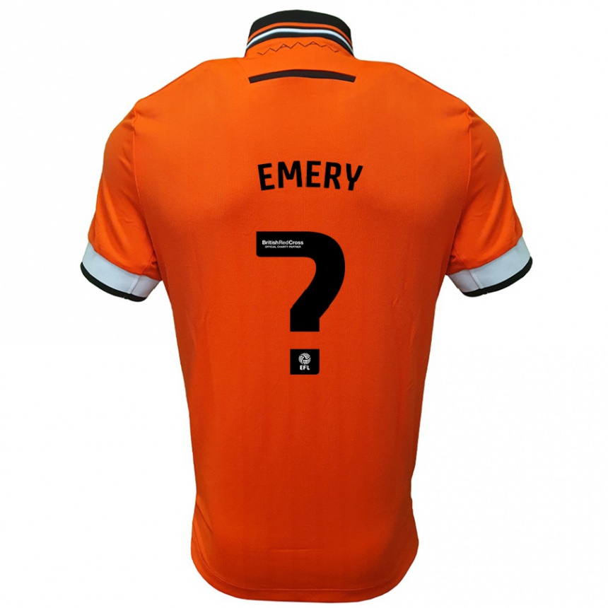 レディースフットボールJoe Emery#0オレンジ ホワイトアウェイシャツ2024/25ジャージーユニフォーム