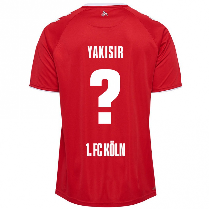 レディースフットボールEmir-Ahmet Yakisir#0赤 白アウェイシャツ2024/25ジャージーユニフォーム