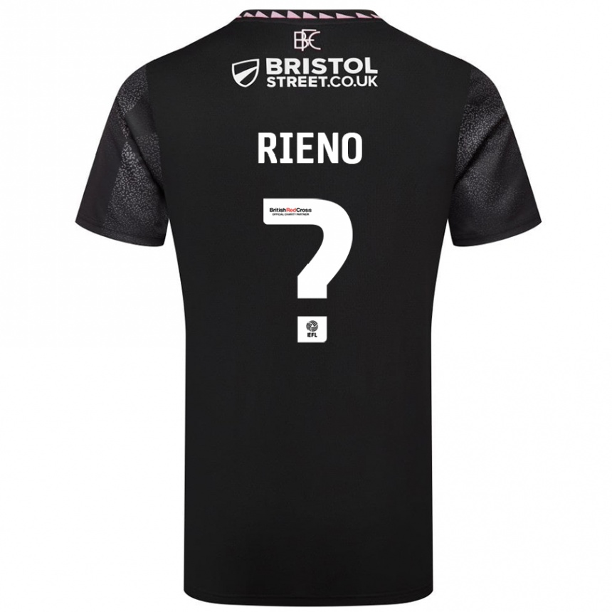 レディースフットボールBasilio Rieno#0黒アウェイシャツ2024/25ジャージーユニフォーム