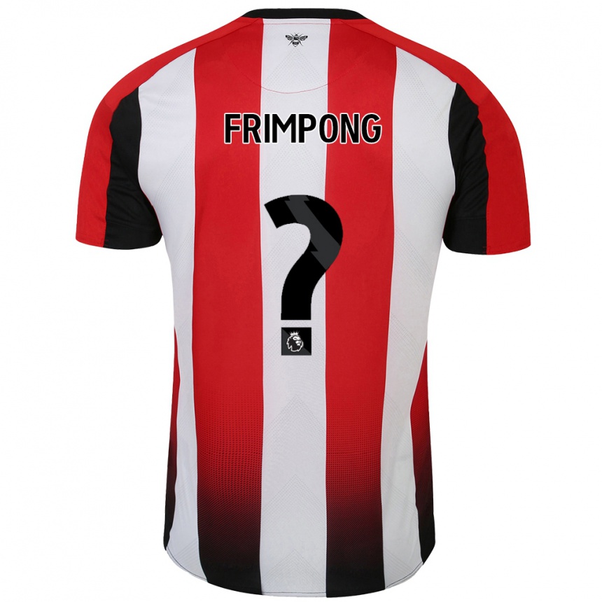 キッズフットボールCharles Frimpong#0赤 白ホームシャツ2024/25ジャージーユニフォーム